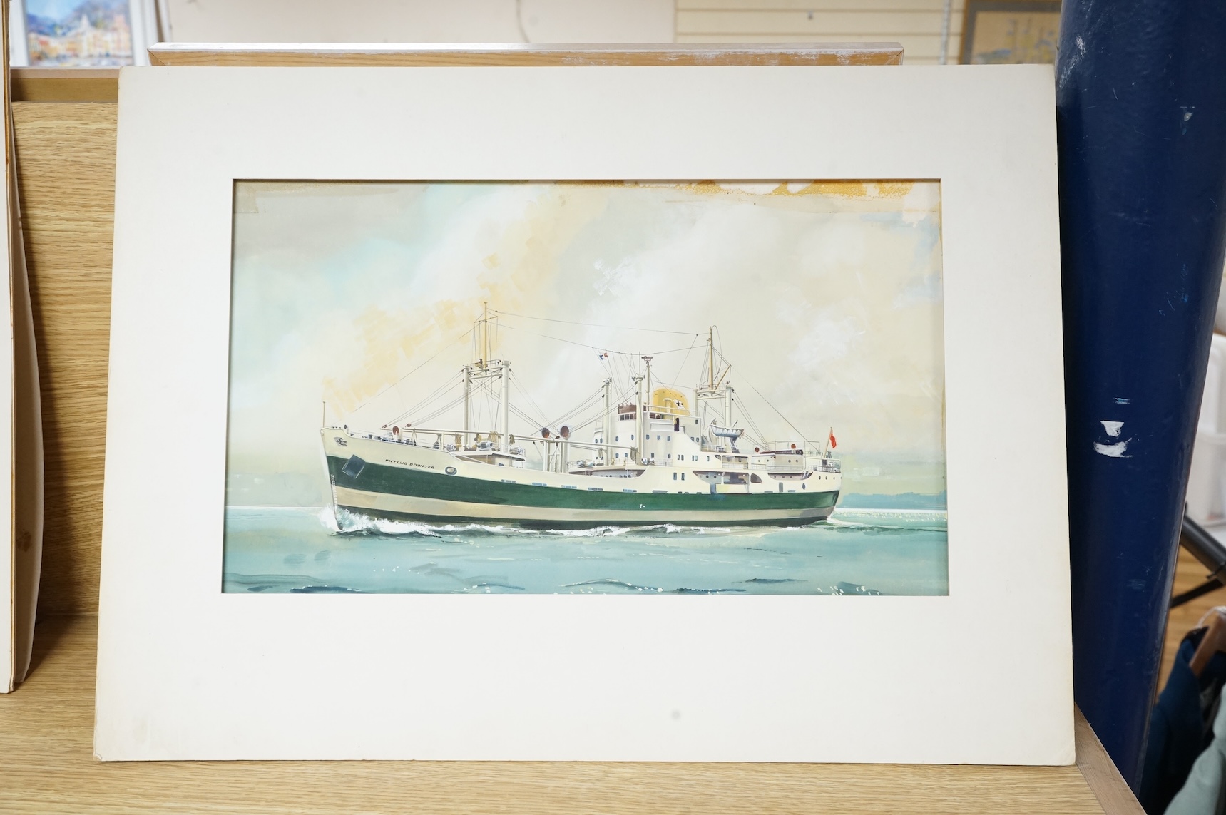 20th century, British School, Maritime study of The Phyllis Bowater, unsigned, 23 x 38cm, mounted, unframed